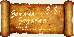 Zorana Zagorac vizit kartica